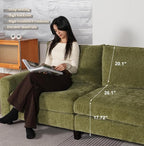 EASE MOOSE 70.6" Modern Deep Seat Loveseat Couch, Soft Chenille Sofa - Image 4