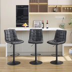 FIRAVOE Bar Stools Set of 3, Adjustable Counter Height Barstools 24"-33" - Image 8