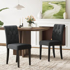 Welzona Upholstered Dining Chairs Set of 4, Button Tufted Parsons Dining Chair - Image 6
