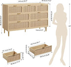 GarveeHome Rattan 7 Drawer Dressers - Image 2