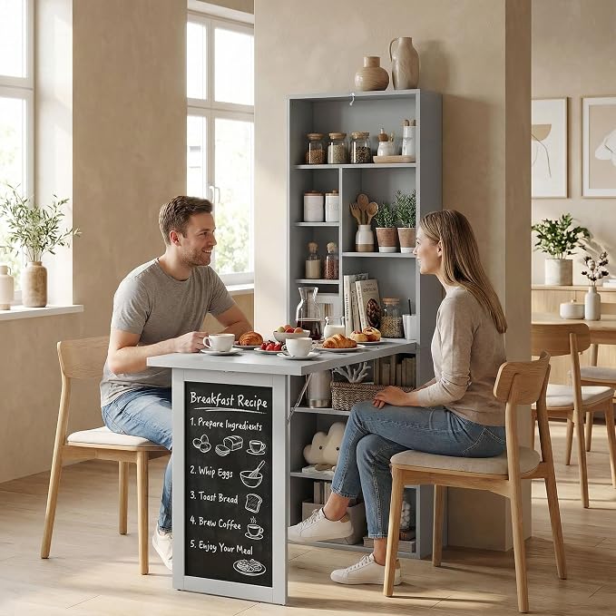 HOMCOM Fold-Out Convertible Writing Table, Computer Desk - Image 9