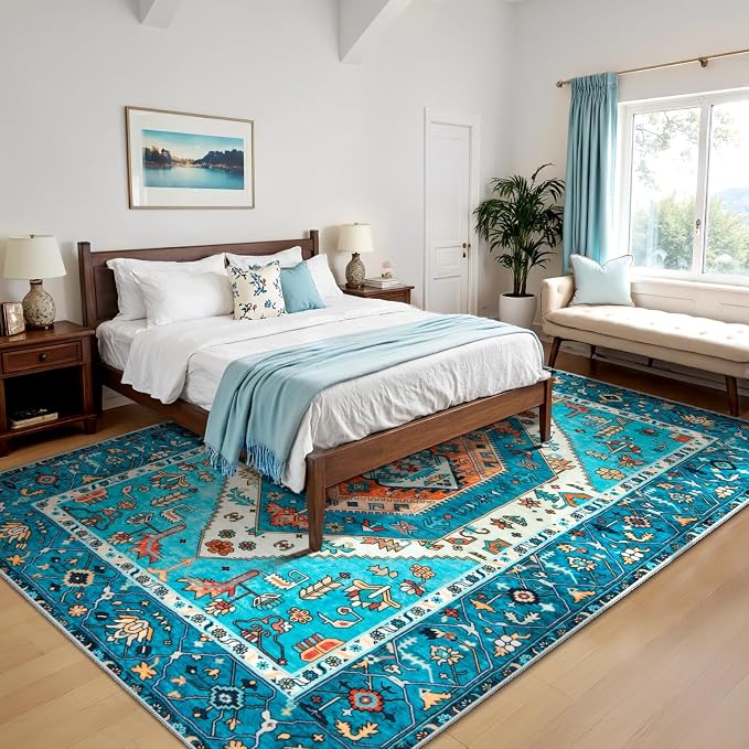 SERISSA 6x9 Washable Non Slip Boho Area Rug - Image 5