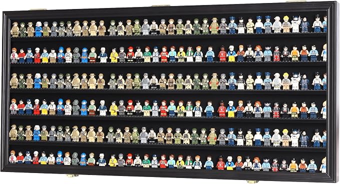 DisplayGifts Toy Minifigures Miniatures Display Case Frame Wall Cabinet Stand by Display+Accessories