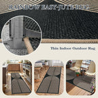 Lahome Enfys Modern Rainbow Hallway Runner Rug, 2x6 Washable Easy Jute Rugs - Image 3