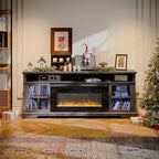 70" Fireplace TV Stand, Modern Entertainment Center - Image 8