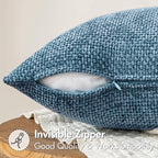 MIULEE Decorative Couch Throw Pillow Covers 20x20 Inch Coastal Blue 2 Pack | - Image 5