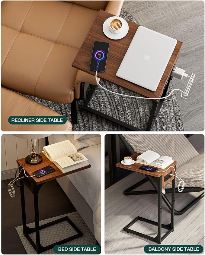 C-Shaped Side Table for Couch - Image 6