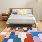 Ompaa Living Room Rug 5x8 Candy Area Rug Machine Washable Rug Non Slip Indoor - Image 3