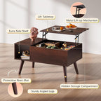 WLIVE Coffee Table for Living Room, Small Coffee Table - Image 6