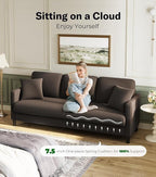 Welzona 83" Couches for Living Room, Teddy Sofa Couch - Image 4