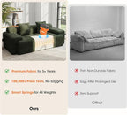 83.5" Boneless Loveseat with 2 Ottoman, Cloud Comfy Sofa Bed, Modular Sofa - Image 5
