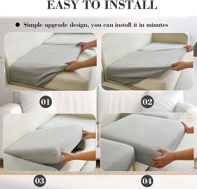 Couch Covers for 2 Cushion Sofa Pet Friendly Couch Cushion Covers Universal - Image 7