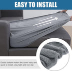 Smiry Waterproof Couch Cushion Covers, Stretch Jacquard Sectional Couch Covers - Image 4