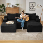 96" Cloud Sectional Couch U-Shaped Chaise - Image 4
