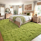 8x10 Extra Large Green Fluffy Area Rug Non-Slip - Image 4
