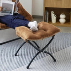 15" Folding Ottoman, Foldable Footrest Stool, Small Foot Stool - Image 9