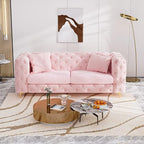 DAMAIFROM 75" Sofa Couch Mid Century Modern Velvet Couch Tufted Button Sofa - Image 3