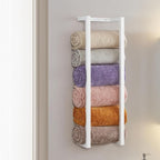 Towel Rack for Rolled Towels, Towel Rack for Bathroom, Wall Mounted Metal by Roeveca