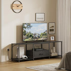 JARHETUN TV Stand with LED Lights, Entertainment Center with Open Shelves and - Image 8
