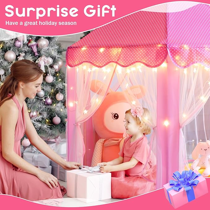 Monobeach Princess Tent Girls Large Playhouse Kids Castle Play Tent - Image 2