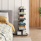 TUTOTAK Narrow Bookshelf, 6-Tier Bookcase, Spine Book Shelf - Image 6