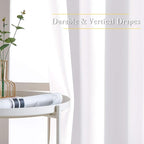 NICETOWN Long White Curtains for Patio - Image 5
