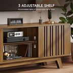 ONBRILL 63-Inch TV Stand for TVs up to 75 Inch, Mid-Century Modern Television - Image 4