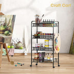 TOOLF 4-Tier Rolling Cart, Metal Utility Cart - Image 2