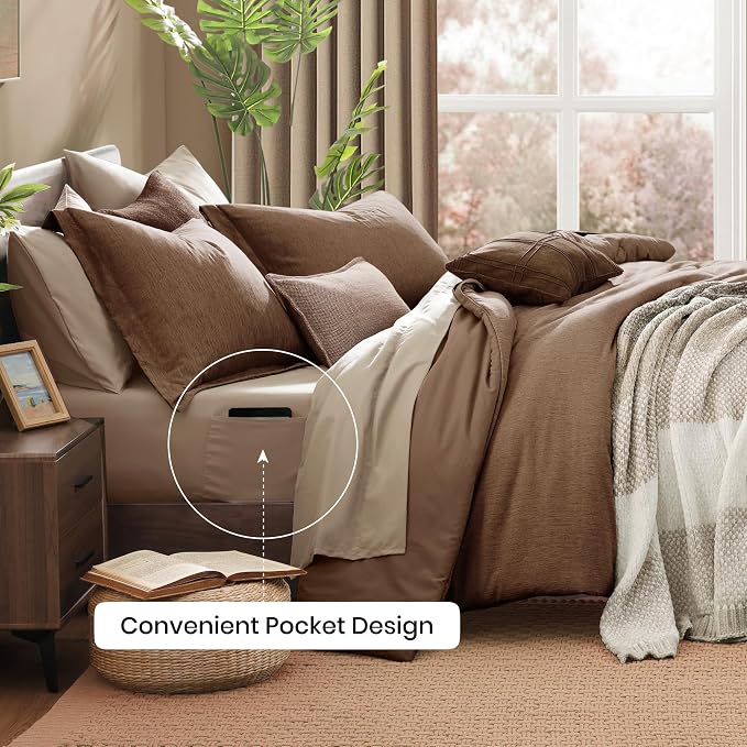 Monbix California King Comforter Set, Bed in a Bag 7 Pieces - Image 4