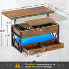 Itaar 40" Lift Top Coffee Table, 4 in 1 Coffee Tables - Image 2