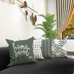 YCOLL Pillow Covers 16x16 Set of 4, Modern Sofa Throw Pillow Cover, Decorative - Image 2