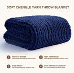 L'AGRATY Chunky Knit Throw Blanket - Image 3