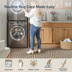 Lahome Boho 3x5 Outdoor Rugs for Entry, Washable Easy Jute Rug | Maze Lines - Image 5