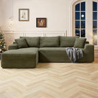 108" Cloud Sectional Couch, Modern Modular Sectional Sofa by HANXIN