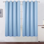 Sky Blue Thermal Blackout Curtains/52 x 72 Inch/Set of 2 Panels Room Darkening by Lemomo
