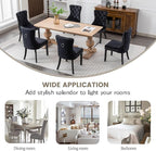 KCC Velvet Dining Chairs Set of 4, Upholstered High-end Tufted Dining Room Chair - Image 8