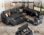 Vipbear 86" Modular Sectional Sleeper Sofa - Image 5