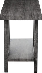 Roundhill Furniture Athens Contemporary Wood Shelf Side Table - Image 4