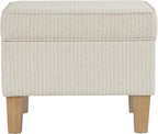 HomePop Home Decor | Upholstered Modern Rectangular Storage Ottoman | Hinged by HomePop