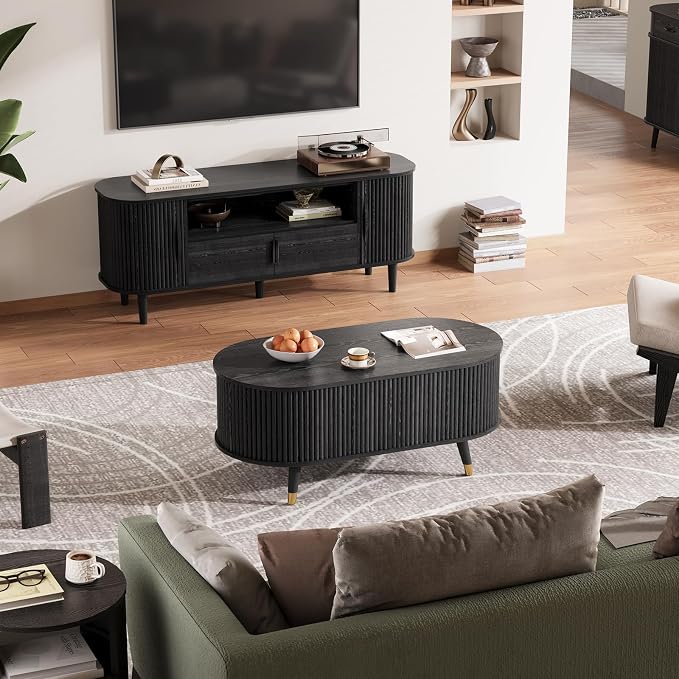 JOINICE 42.5" Oval Lift Top Coffee Table - Image 7