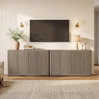 SICOTAS Buffet Cabinet with Storage Accent Sideboard with 4 Doors 66.3" Wide - Image 7