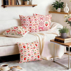 OBSEDE Pink Bow Strawberry Throw Pillow Covers 18 × 18 in, Couch Cushion Cases - Image 9