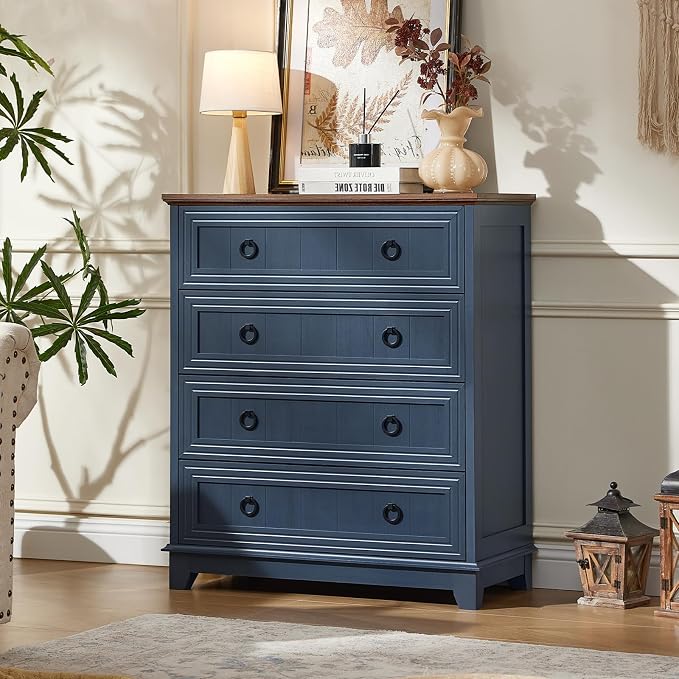 Joaxswe Farmhouse 4 Drawer Dresser - Image 6