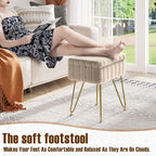 Greenstell Vanity Stool Chair Faux Fur - Image 4