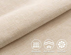 Stellhome Linen Throw Pillow Covers Square Solid Burlap Cushion Covers - Image 2
