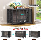 EasyCom Foldable Dog Crate Furniture, 41.3" Dog Crates - Image 2