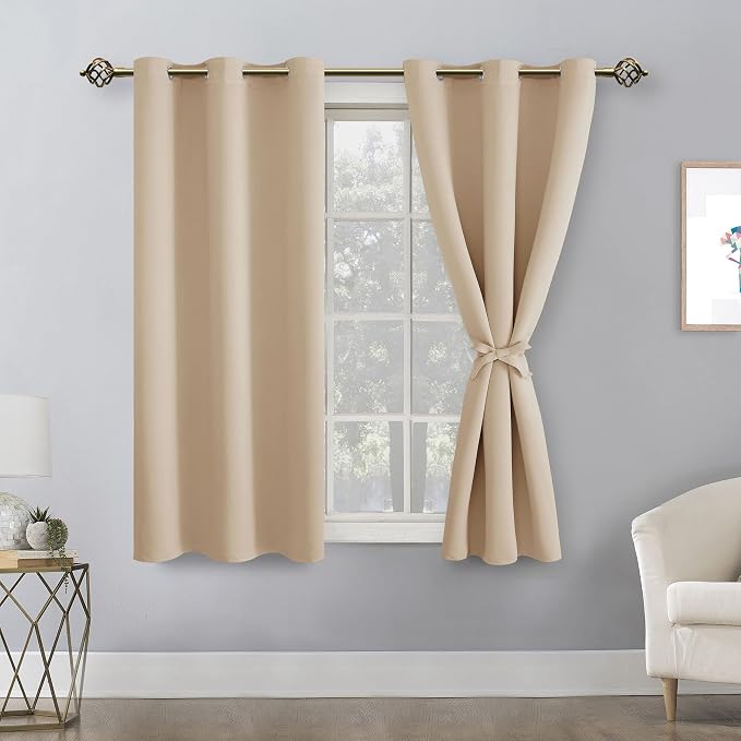 Blackout Curtains for Bedroom, 2 Drape Panels, 42 x 54 Inch | Thermal Insulated - Image 2
