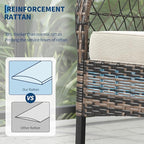 GarveeHome 3-Piece Outdoor Rocking Chair Set, Wicker Rattan Patio Furniture - Image 5