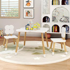 Costzon Kids Table and Chairs, Wooden Toddler Desk Set - Image 2