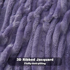 NEWCOSPLAY Fleece Ribbed Cozy King Blanket - Image 5